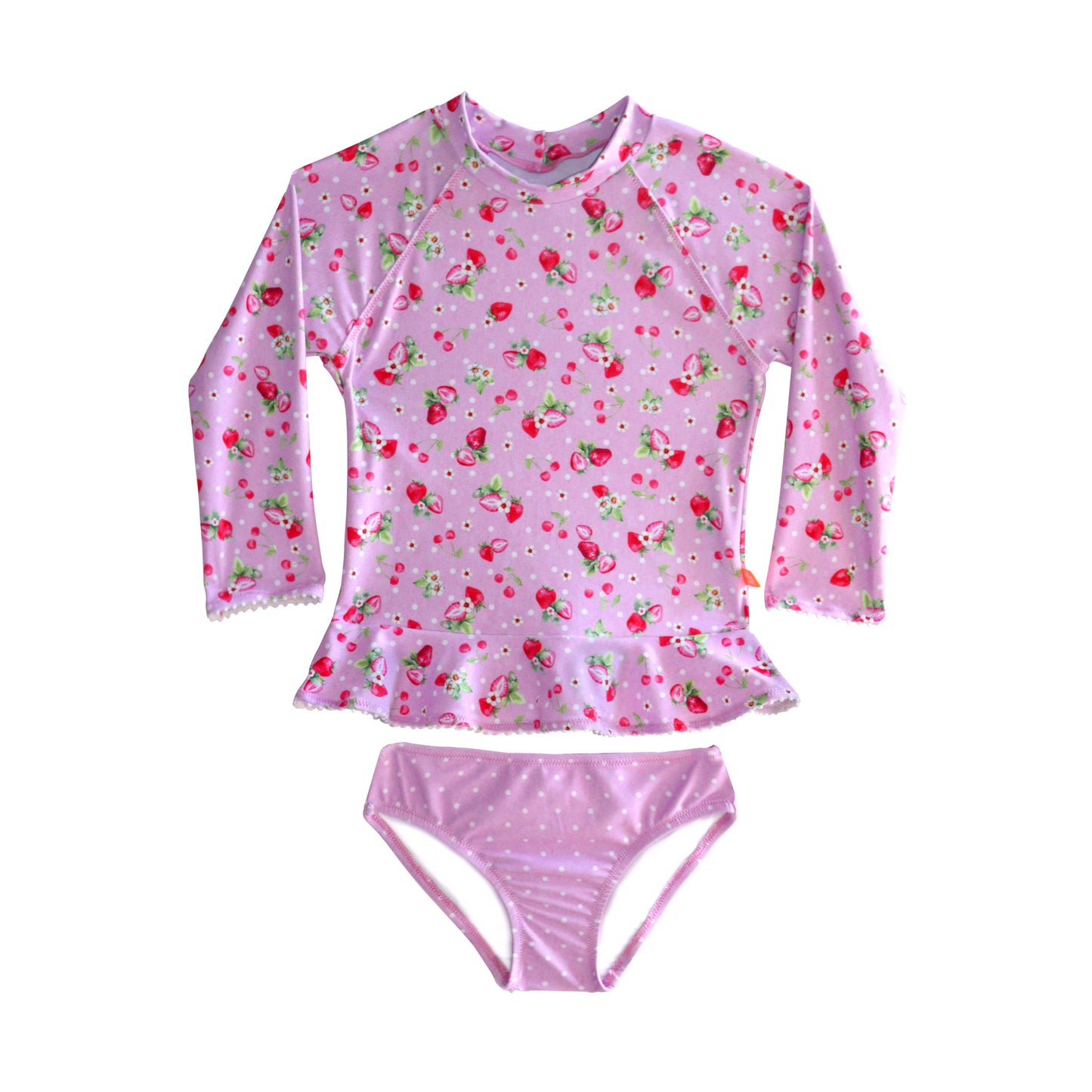 1396 Miss Cherry Pie Long Sleeve Sunvest Set