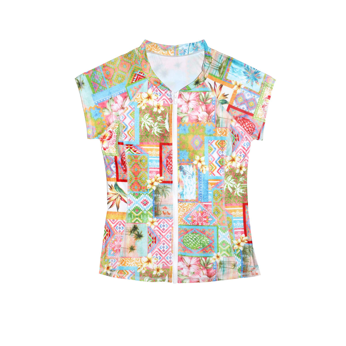 2107 Vacay Vibes Pastel Short Sleeve Rashvest