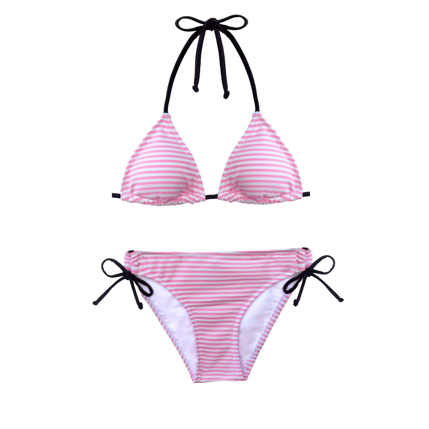 2109 Salty Pink Stripe Slide Tri Bikini