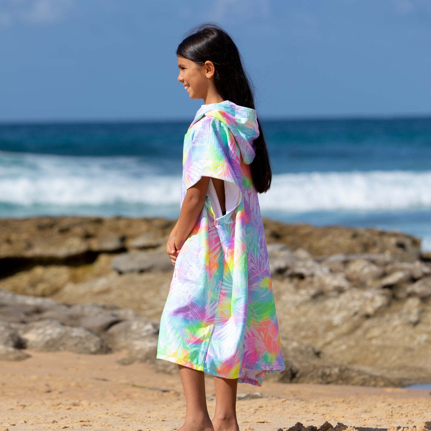 1421  Honolulu Hooded Poncho