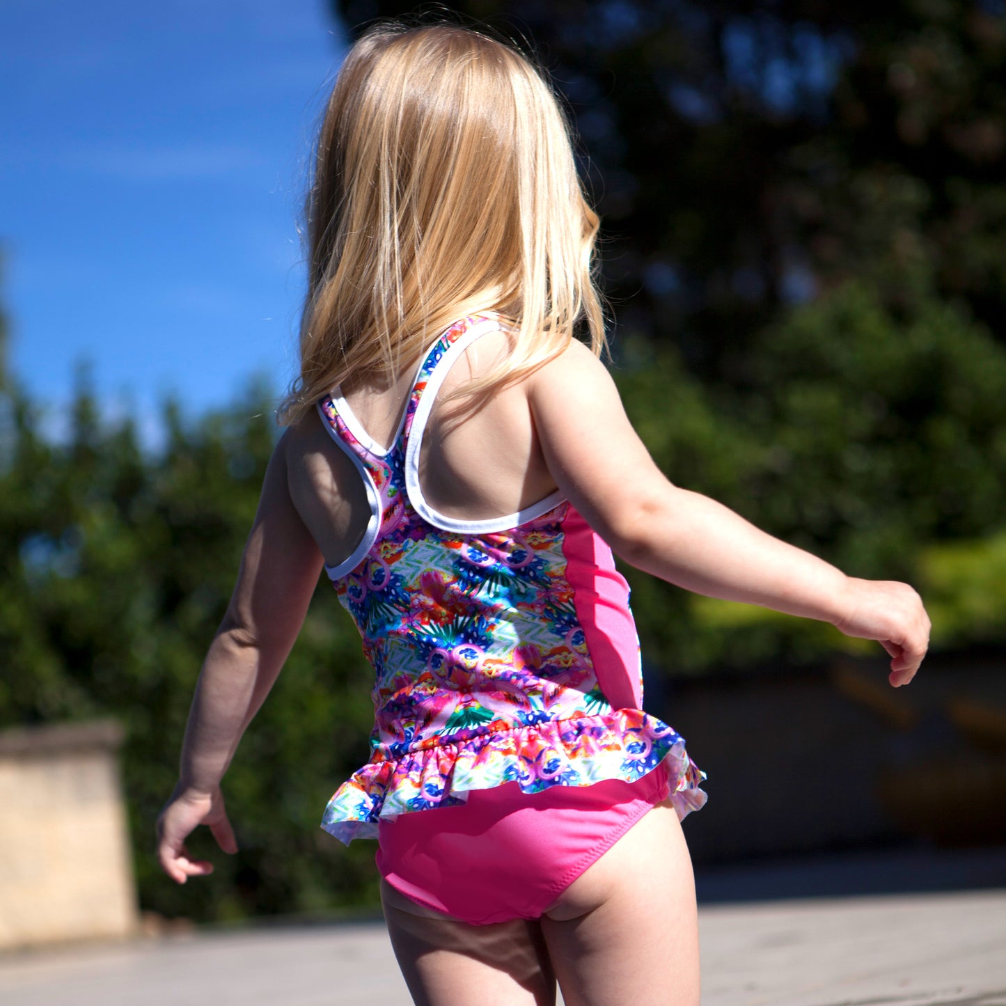 164 Miss Flamingo Frill One Piece - Salty Ink