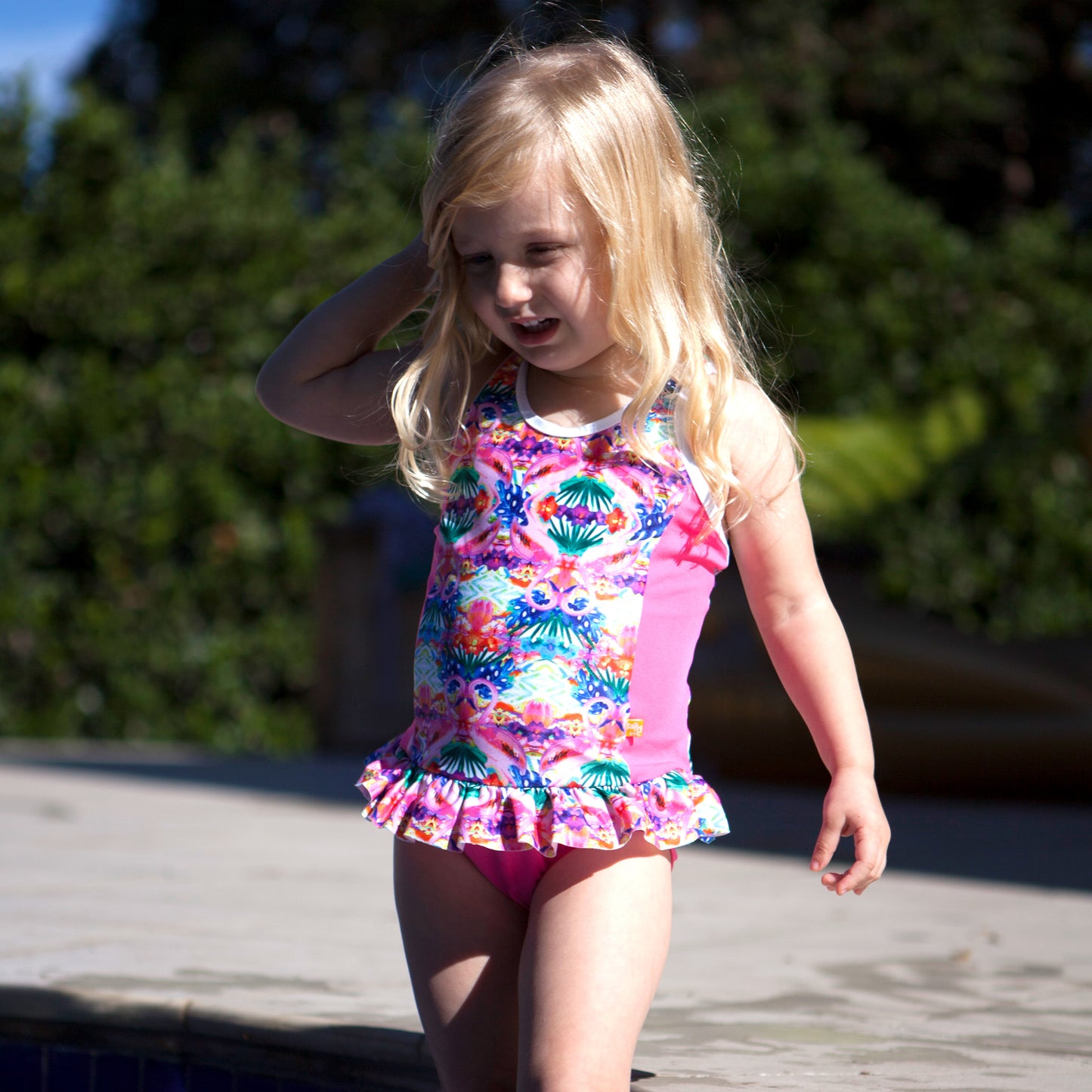164 Miss Flamingo Frill One Piece - Salty Ink