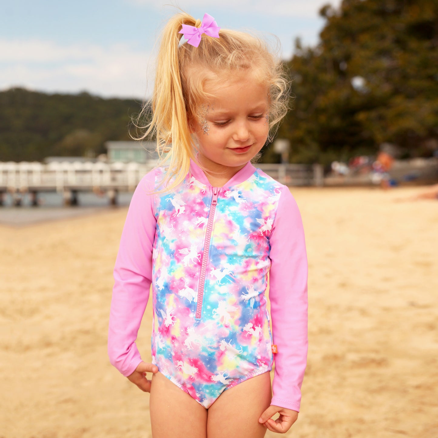1135 Miss Unicorn Sunsuit - Salty Ink
