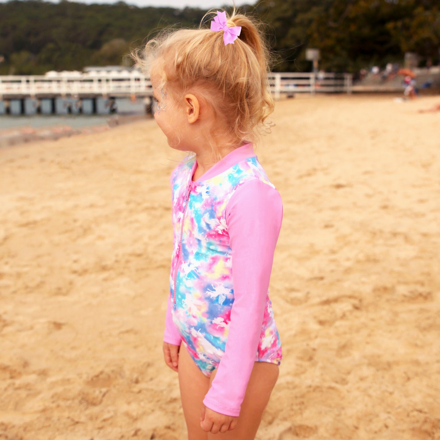 1135 Miss Unicorn Sunsuit - Salty Ink