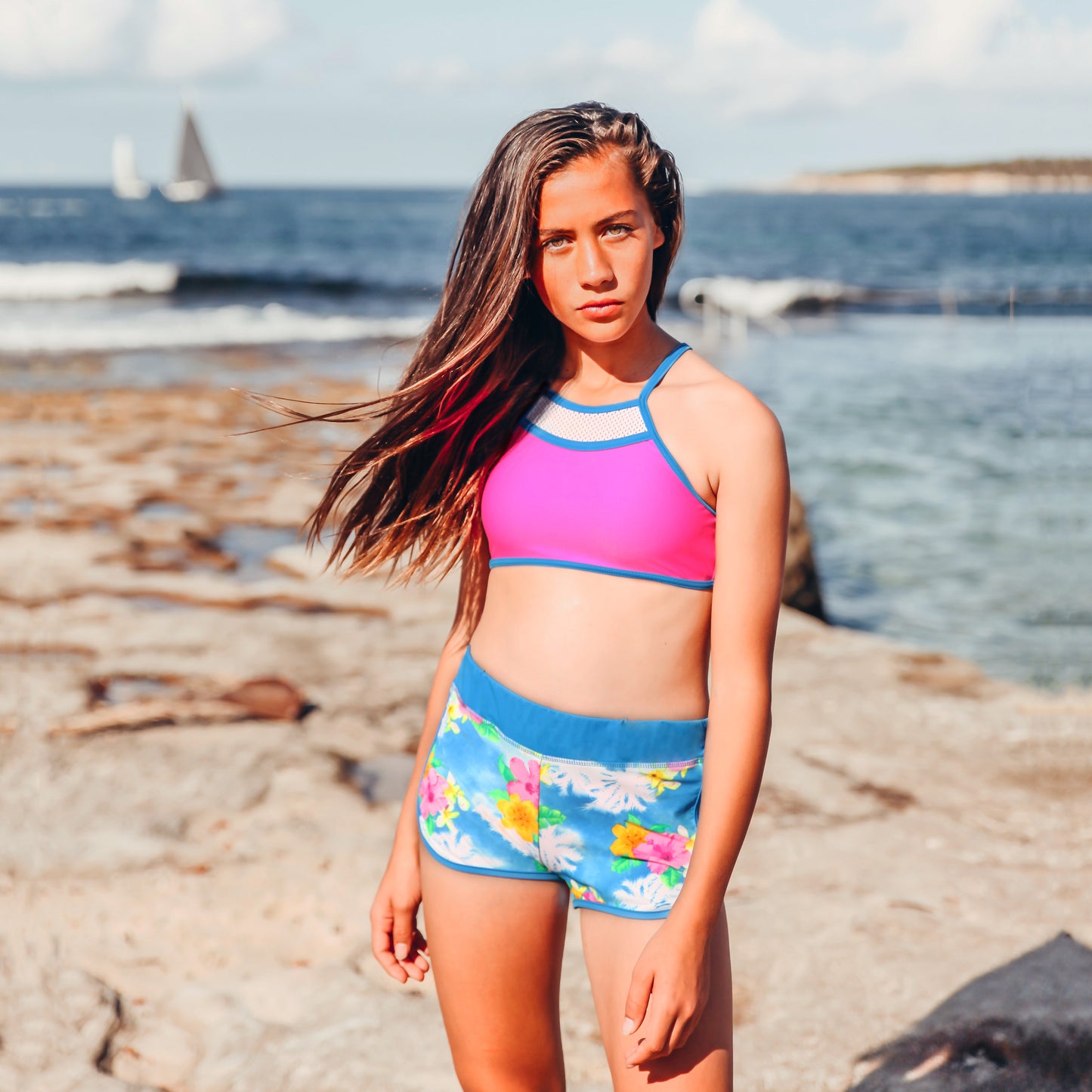1154 Coco Palms Boardie - Salty Ink