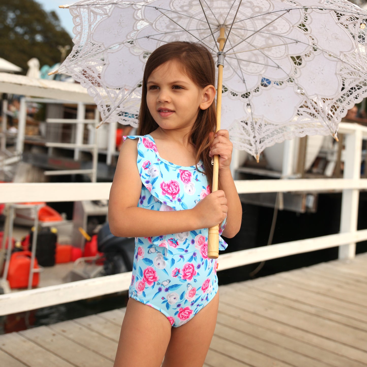 1185 Miss Bouquet Retro One Piece - Salty Ink