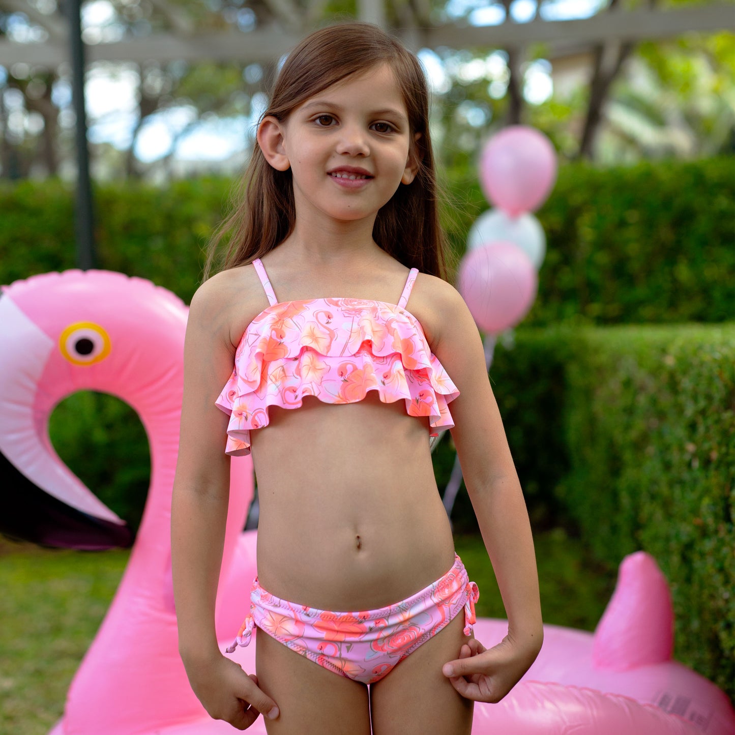1226 Miss Flamingo Tube bikini - Salty Ink