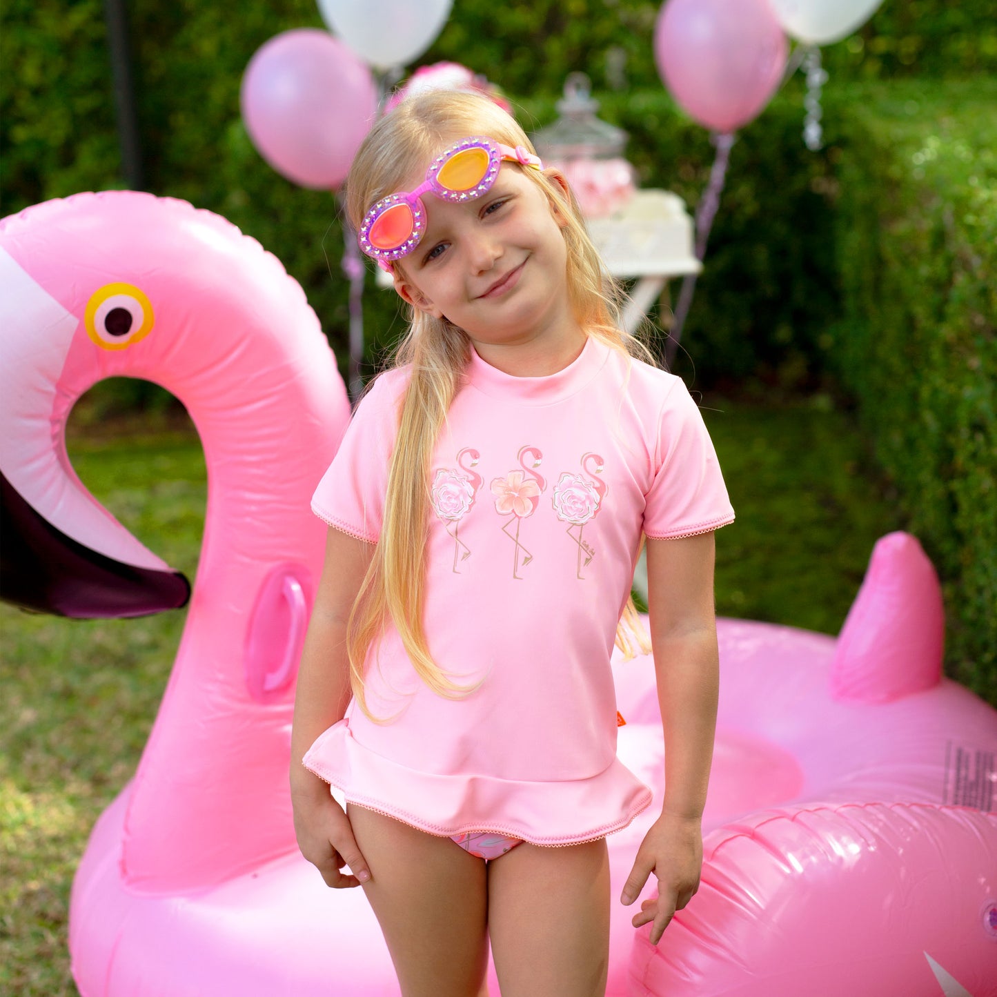 1227 Miss Flamingo Sunvest set - Salty Ink