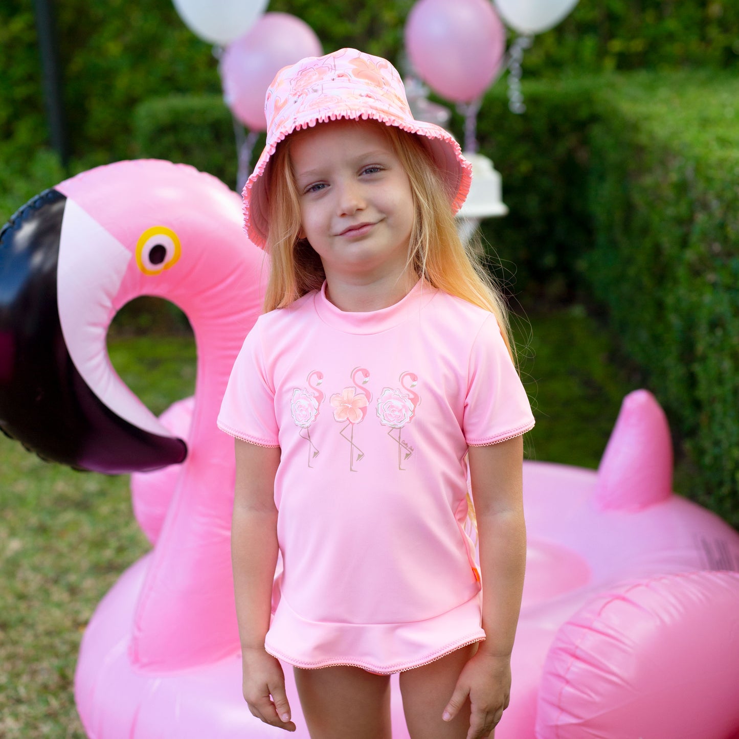 1227 Miss Flamingo Sunvest set - Salty Ink