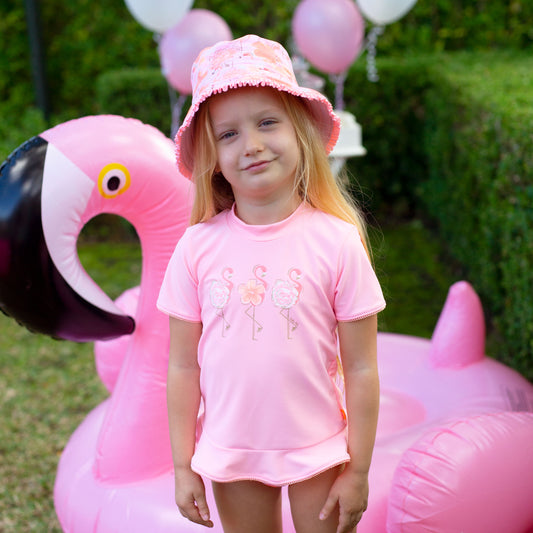 1227 Miss Flamingo Sunvest set - Salty Ink