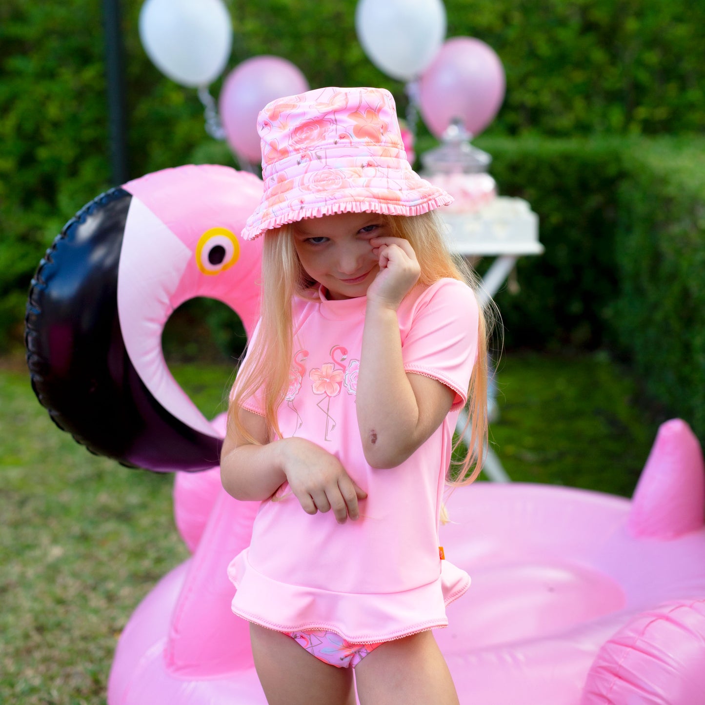 1227 Miss Flamingo Sunvest set - Salty Ink