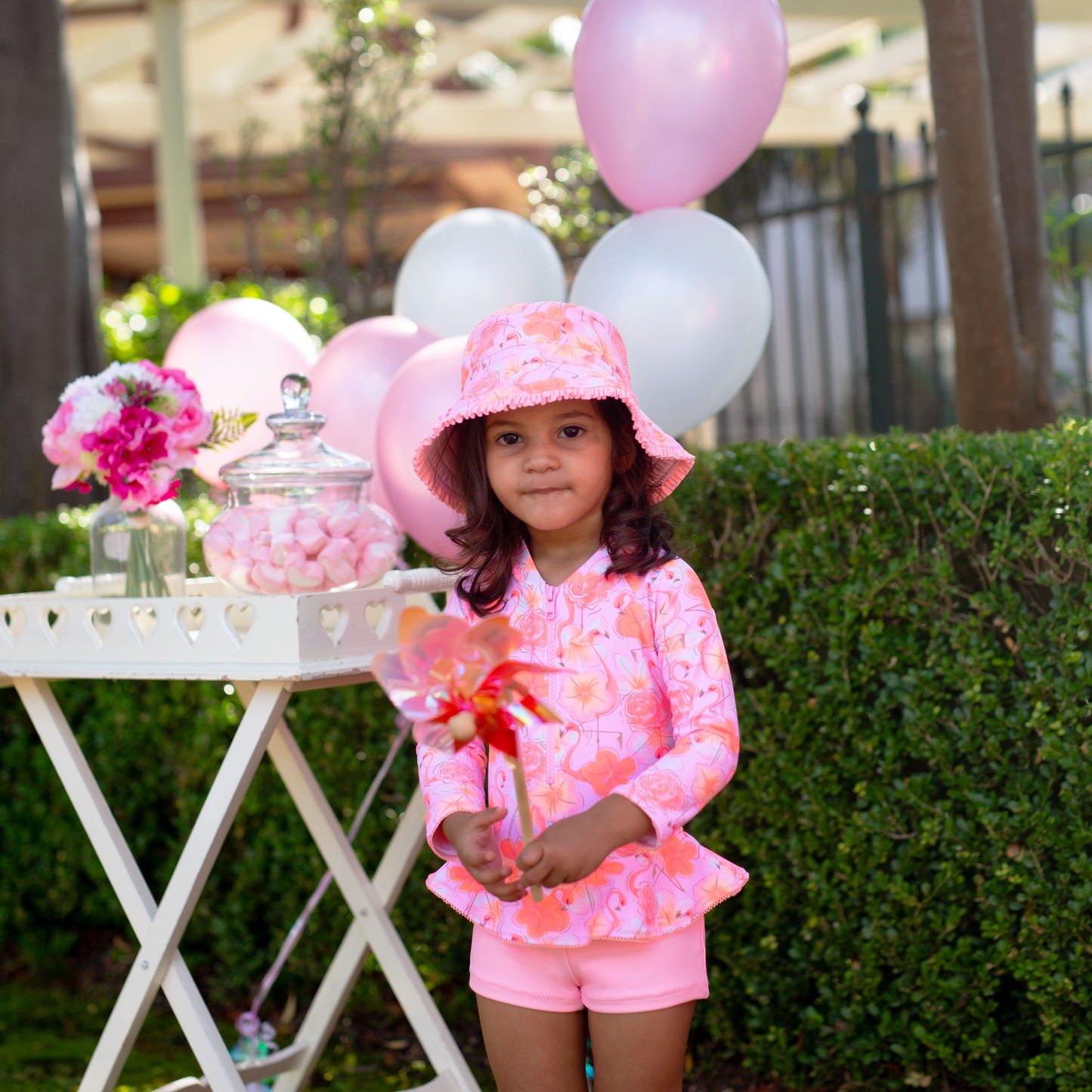 1228 Miss Flamingo Playsuit - Salty Ink
