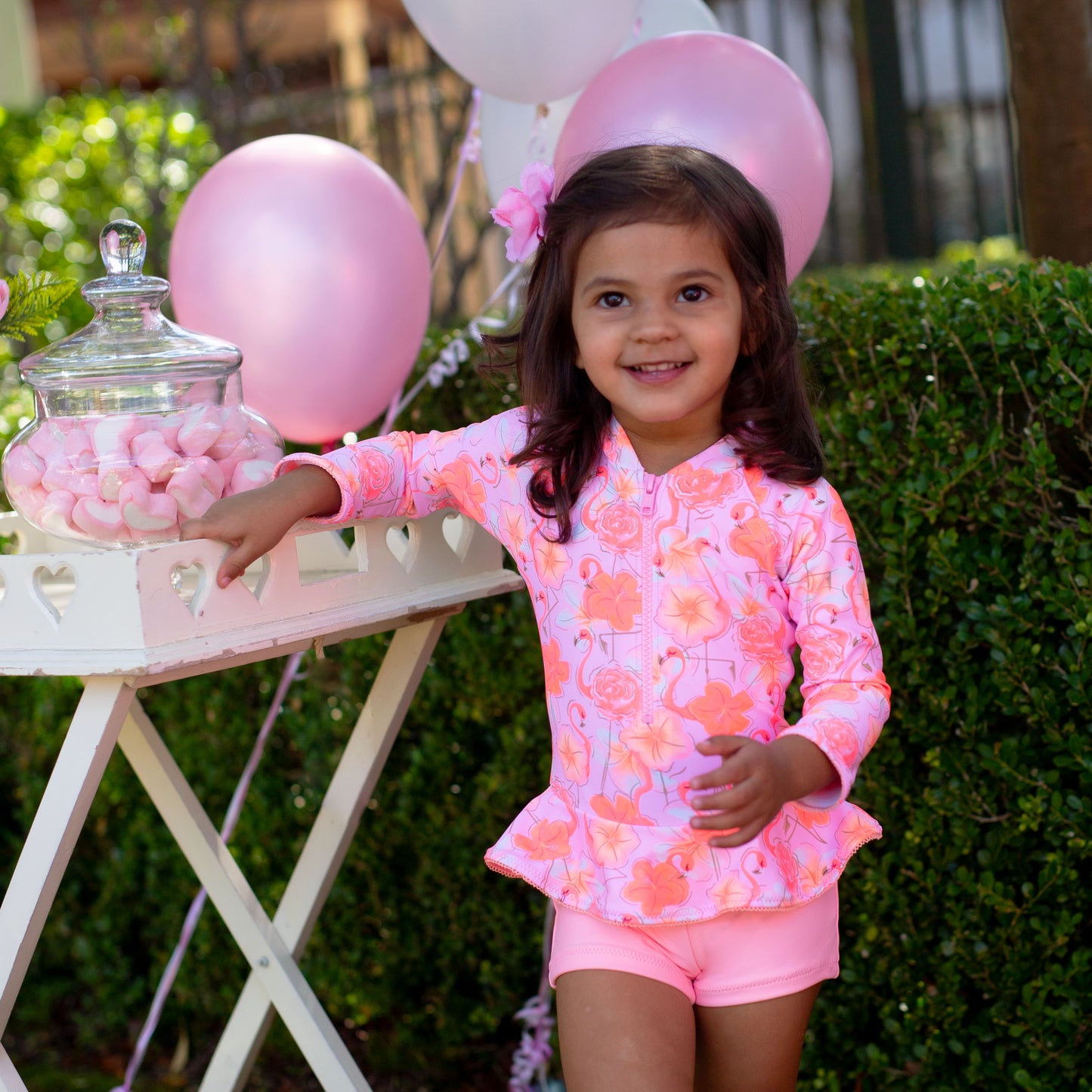 1228 Miss Flamingo Playsuit - Salty Ink