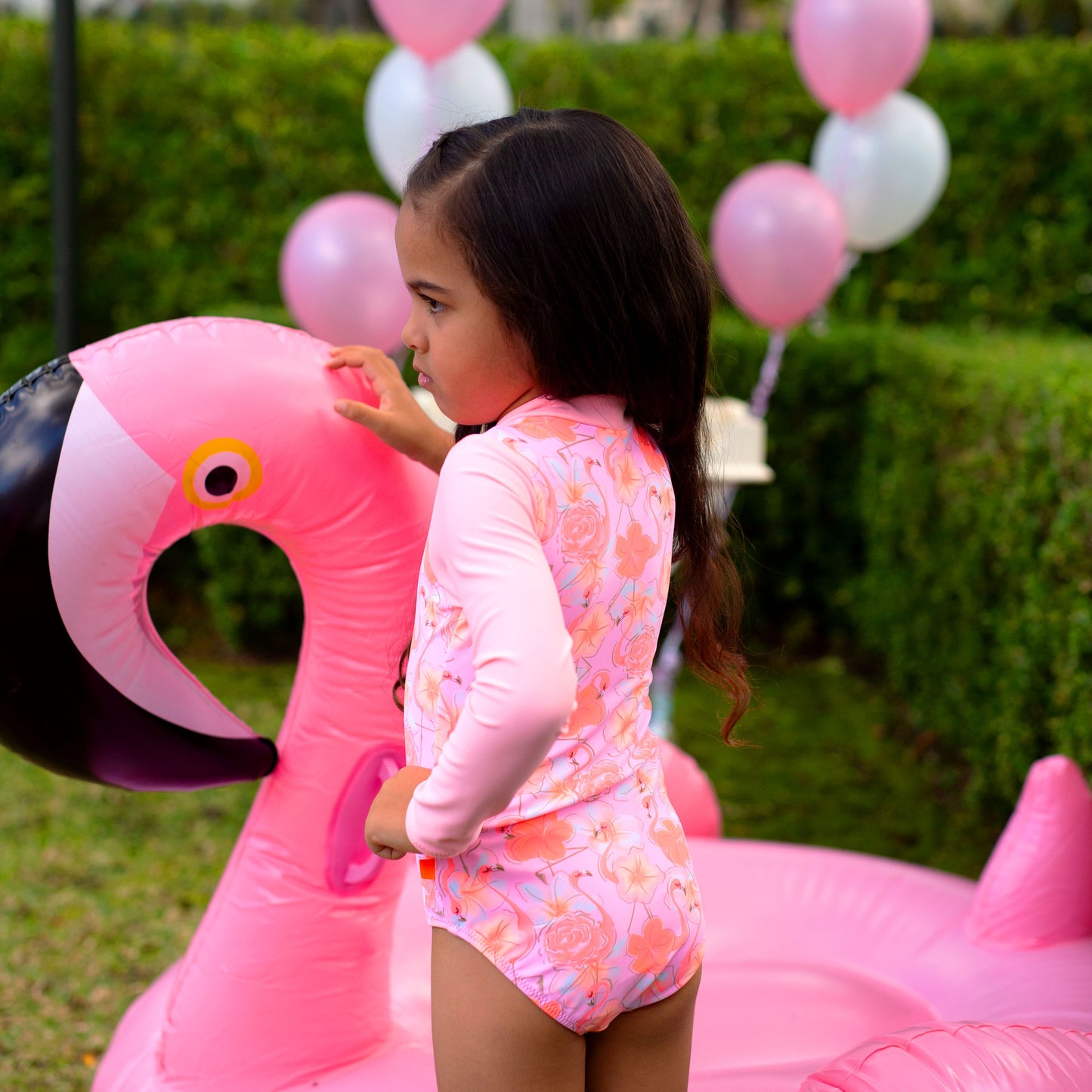 1229 Miss Flamingo Sunsuit - Salty Ink