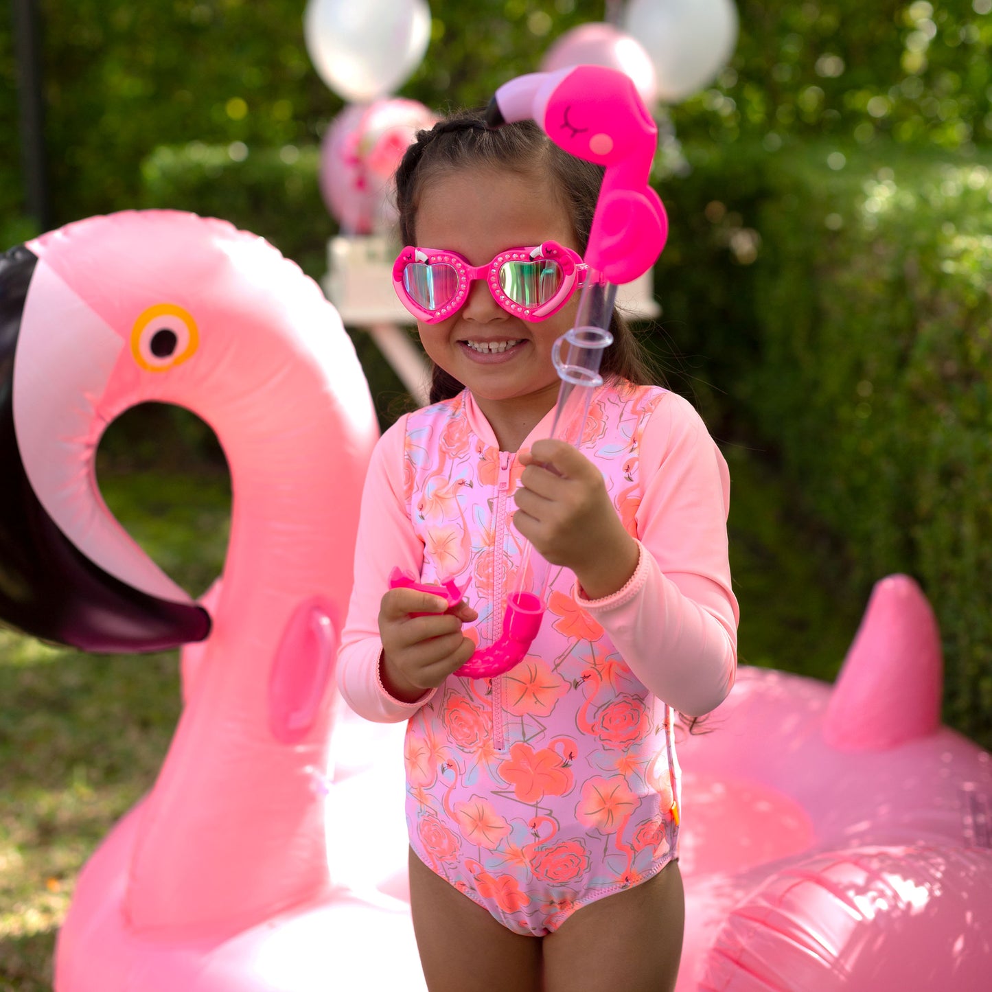 1229 Miss Flamingo Sunsuit - Salty Ink