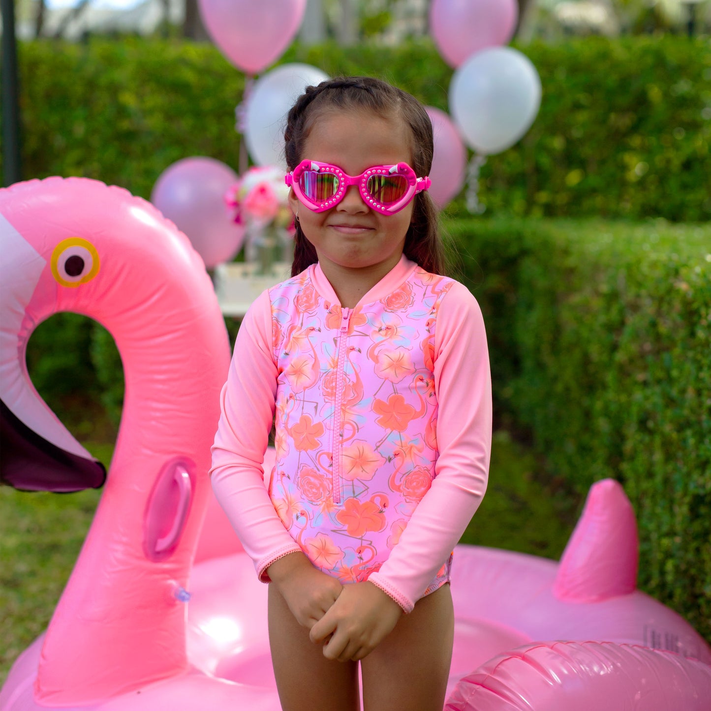 1229 Miss Flamingo Sunsuit - Salty Ink