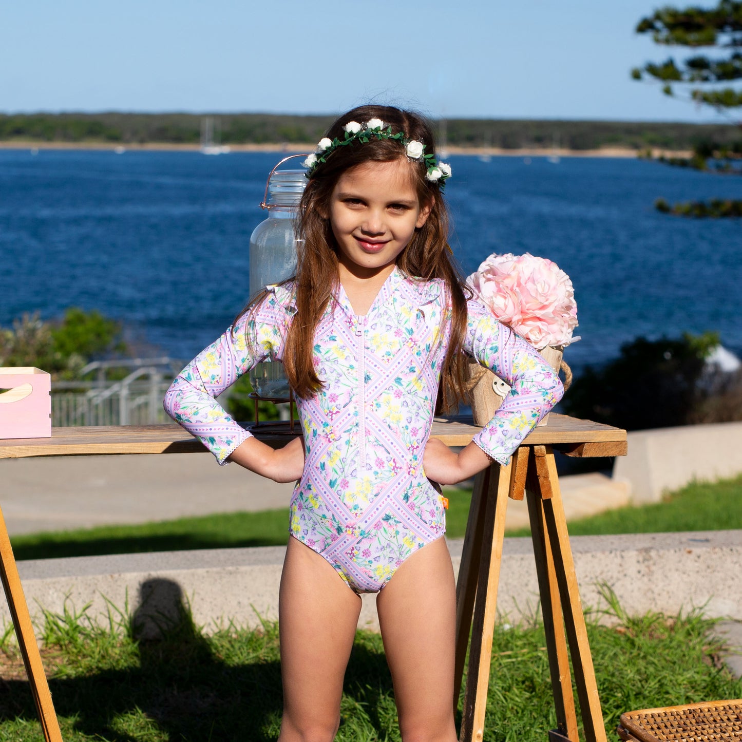 1230 Miss Posie Sunsuit - Salty Ink