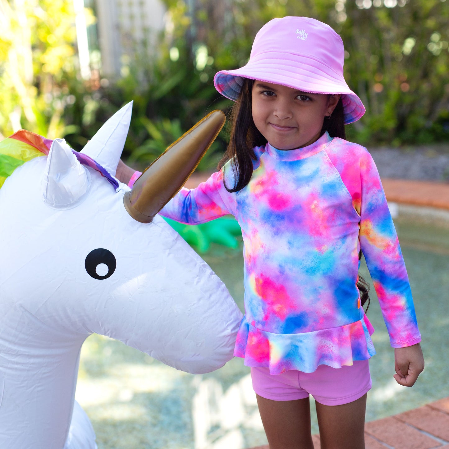 1252 Miss Rainbow Sunvest Set - Salty Ink