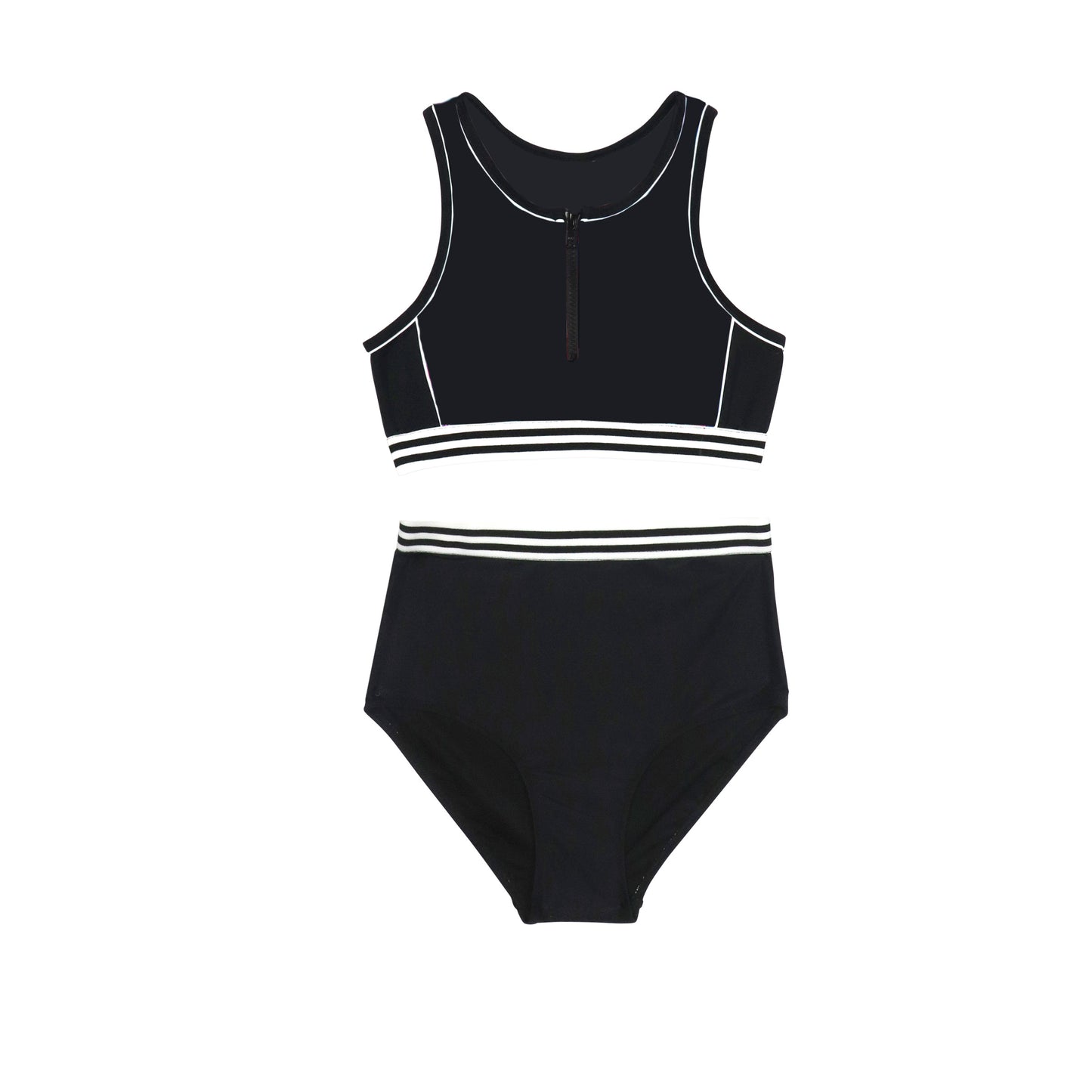 1313 Summer Tribe Plain Crop Bikini