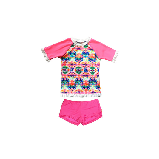 169 Miss Flamingo Rashvest Set - Salty Ink
