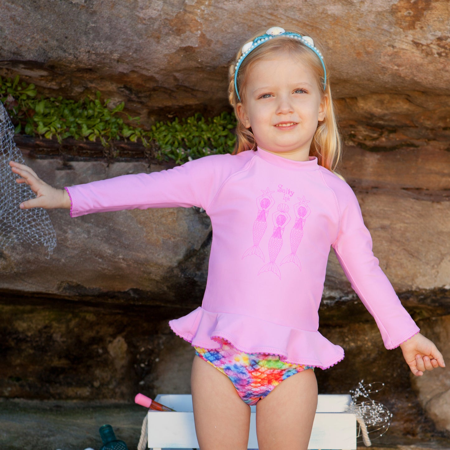 175 Miss Mermaid Sunvest Set - Salty Ink
