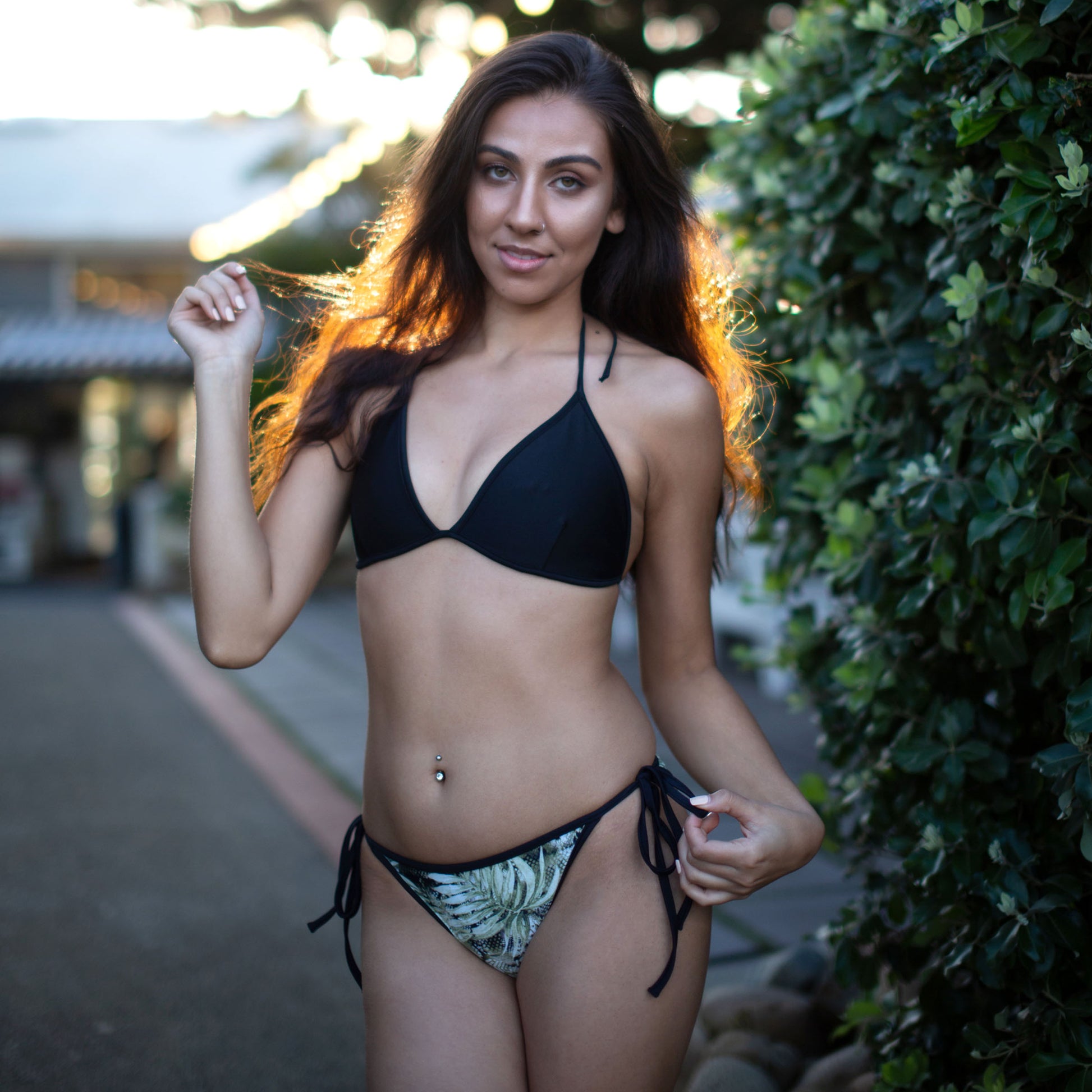 297 Desert Palm Tri Bra - Salty Ink