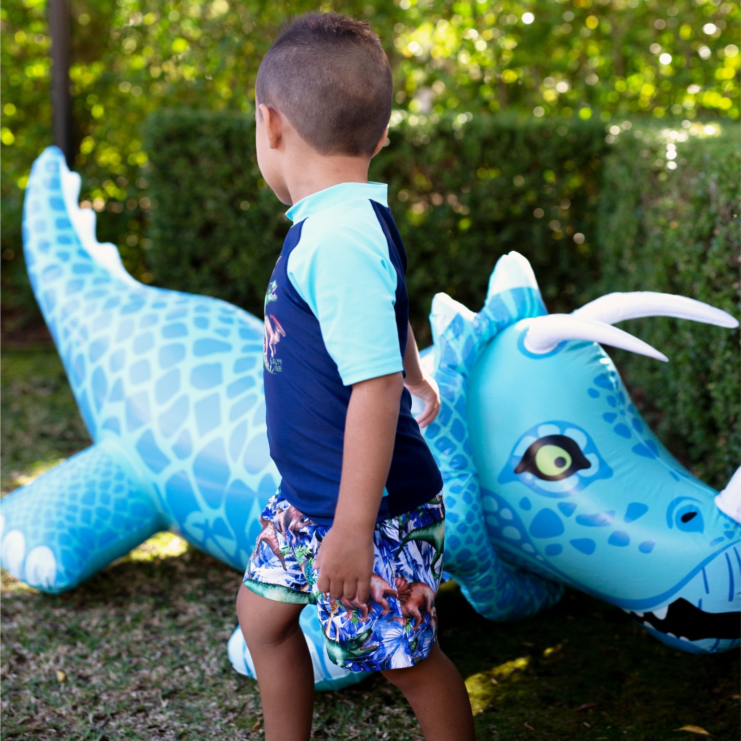 406 Dino Safari Short Sleeve Rashvest - Salty Ink