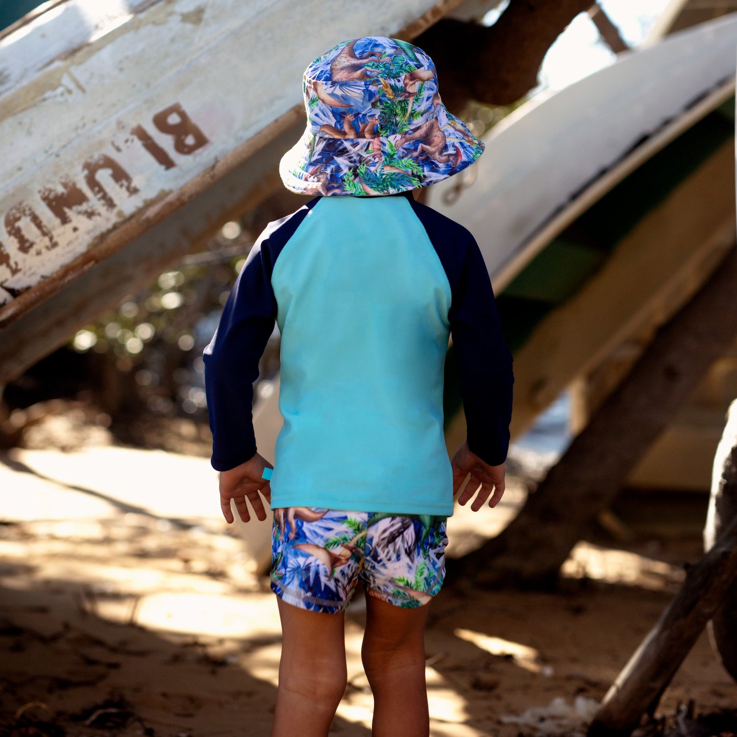 407 Dino Safari Long Sleeve Rashvest - Salty Ink