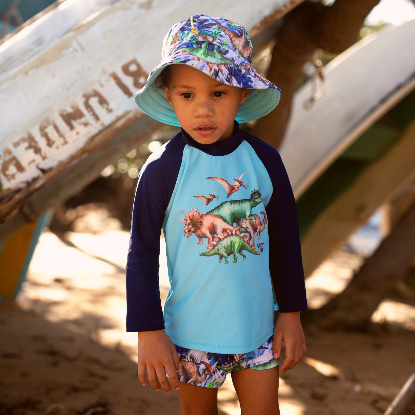 407 Dino Safari Long Sleeve Rashvest - Salty Ink