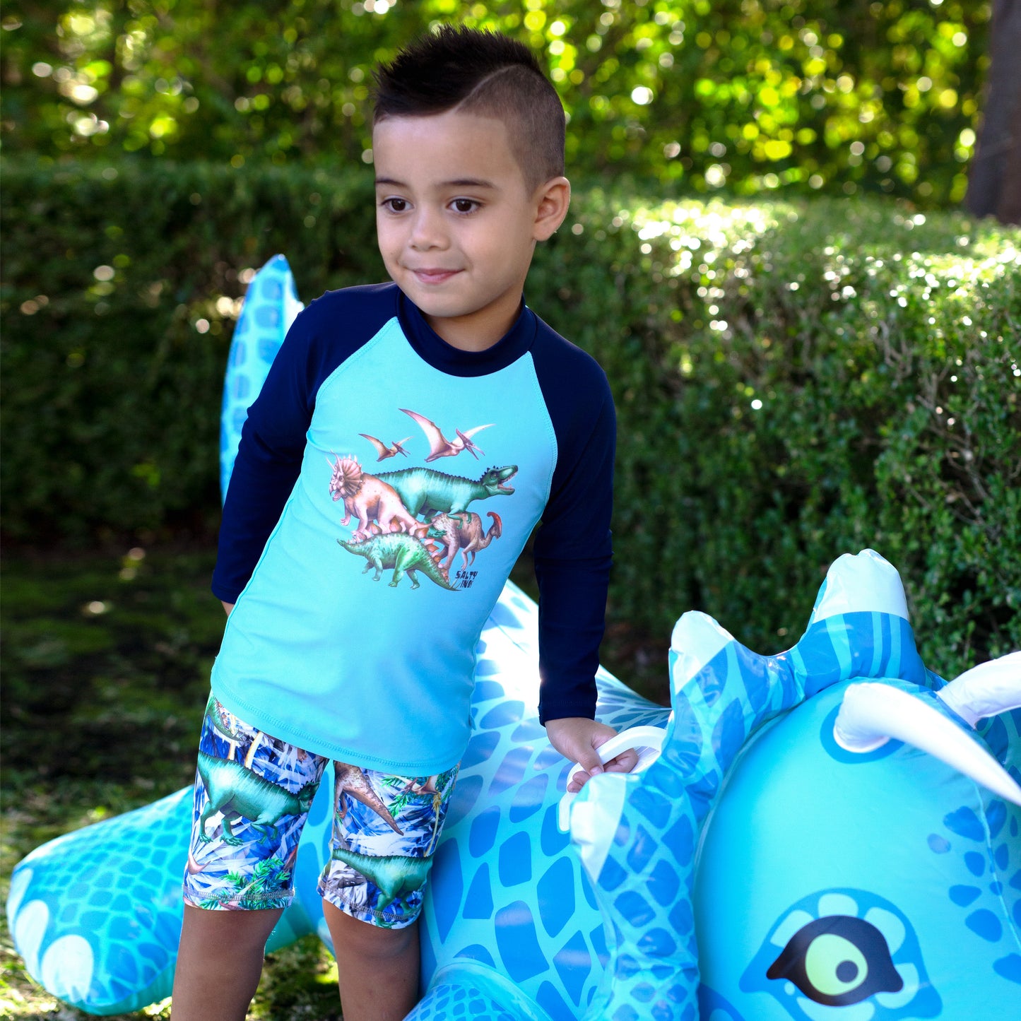 407 Dino Safari Long Sleeve Rashvest - Salty Ink