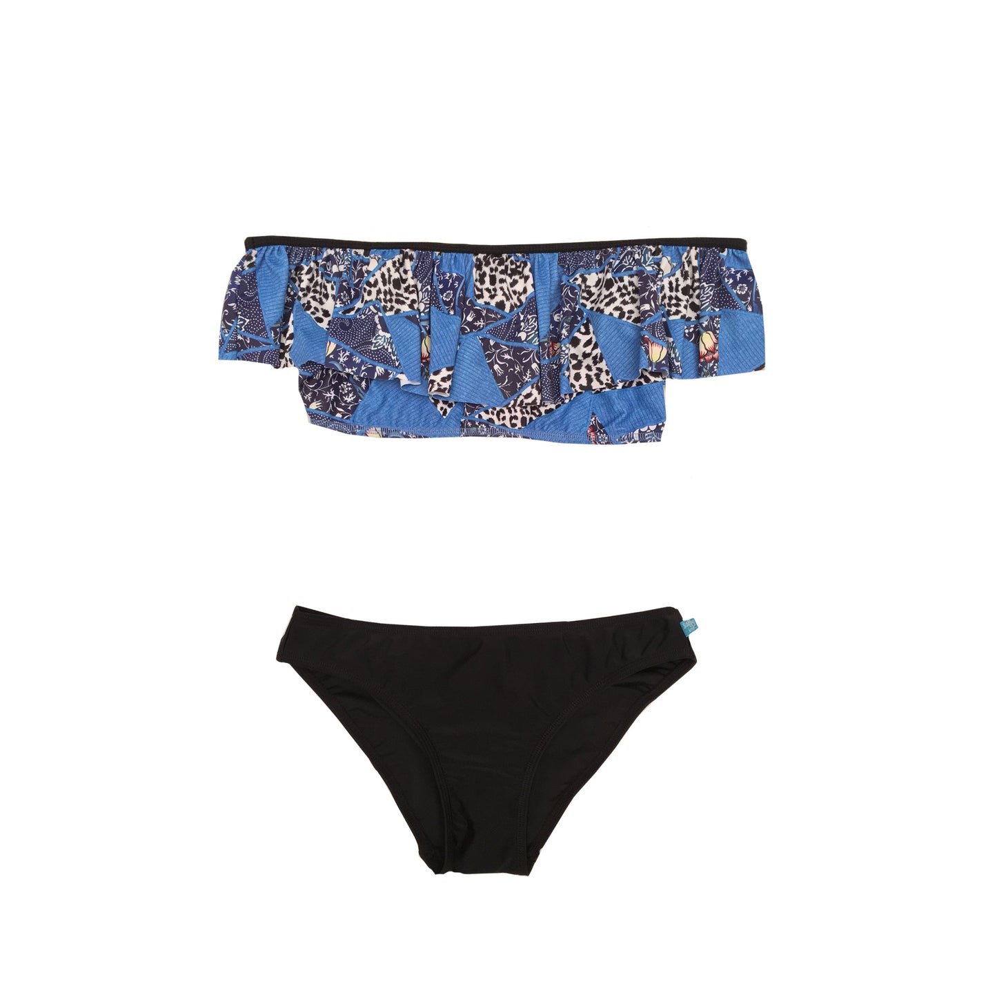 271 Boho Blues Frill Bikini - Salty Ink