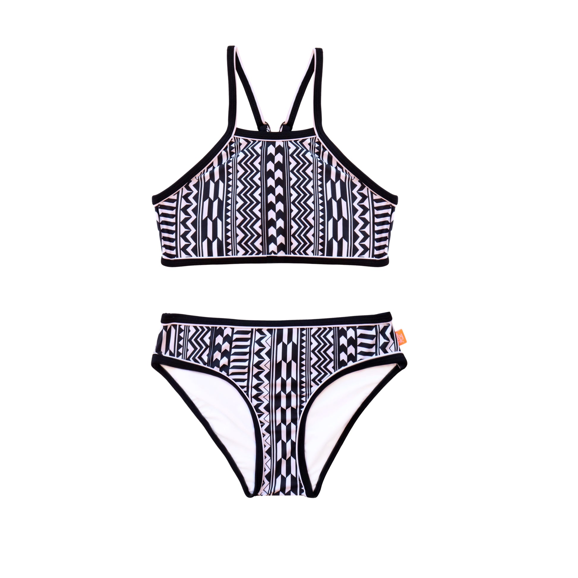 1158 Summer Blk Geo Bikini - Salty Ink