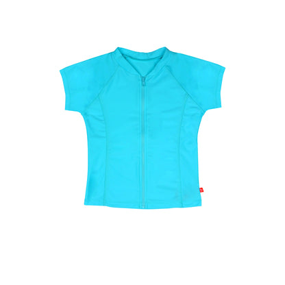 1242 Aqua Salty Girls Short Sleeve Rashvest
