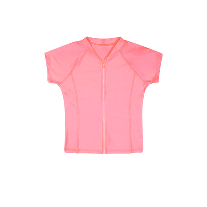 1242 Peach Salty Girls Short Sleeve Rashvest