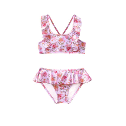 Floral bikini set on a white background