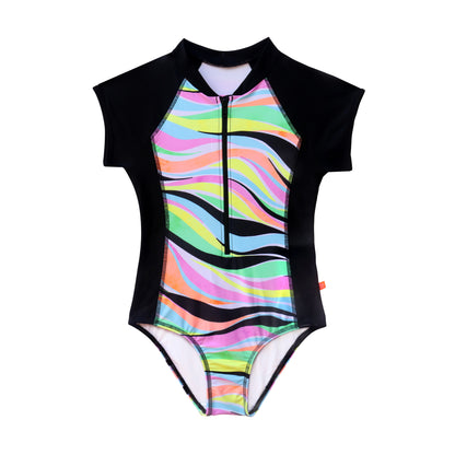1487 Coastal Neon Wave Surfsuit
