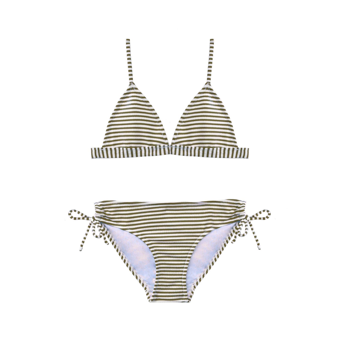 1510 Salty Khaki Stripe Tri Bikini