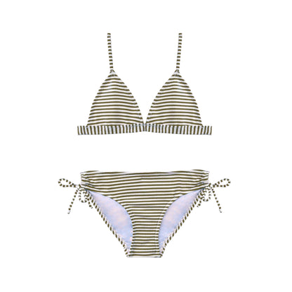 1510 Salty Khaki Stripe Tri Bikini