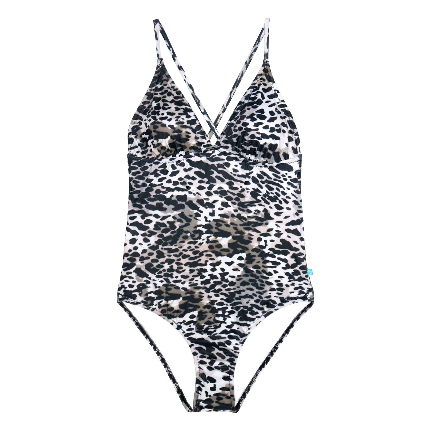  leopard pattern one piece swimsuit