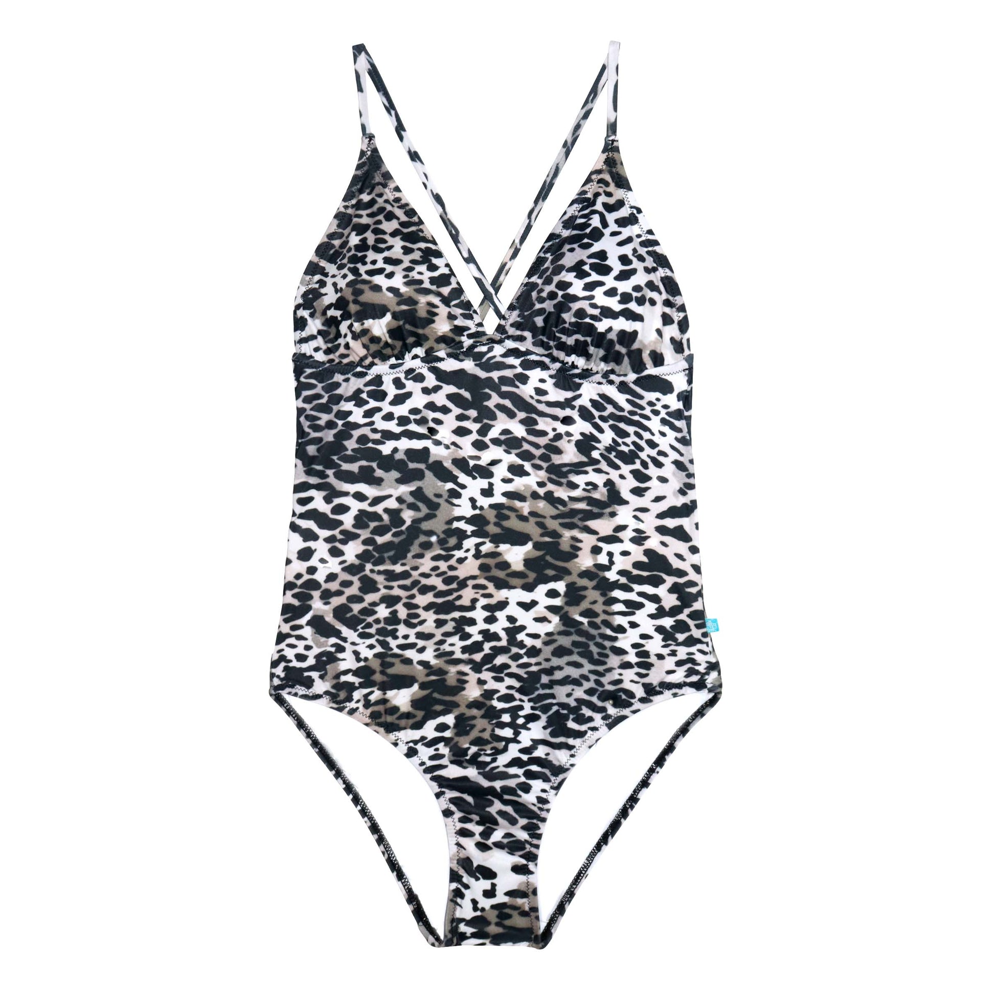  leopard pattern one piece swimsuit