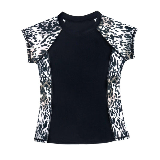 animal patterned  Short Sleeve Rashvest