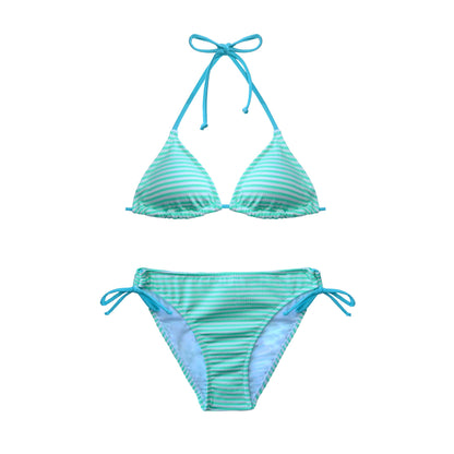 2109 Salty Mintie Stripe Slide Tri Bikini