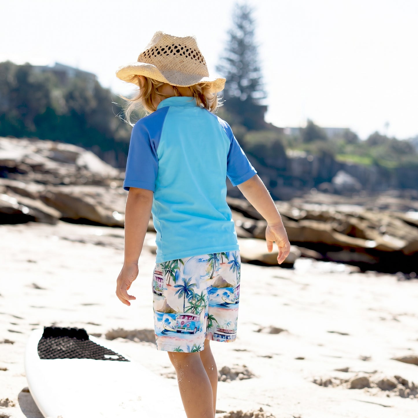 406 Coastal Camper Blue Short Sleeve Rashvest