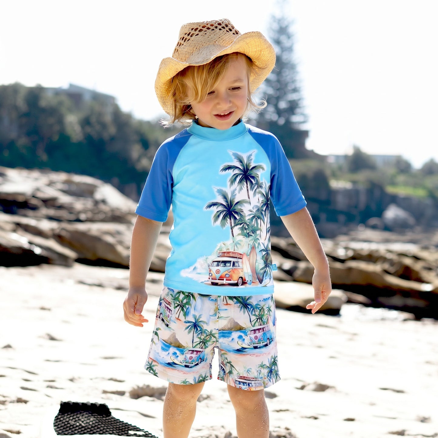 406 Coastal Camper Blue Short Sleeve Rashvest