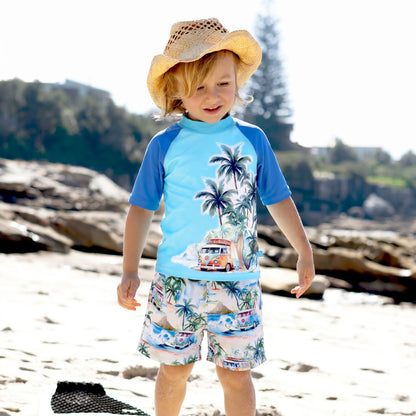 406 Coastal Camper Blue Short Sleeve Rashvest