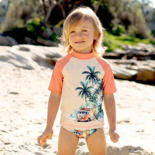 406 Coastal Camper Short Sleeve Rashvest - Salty Ink