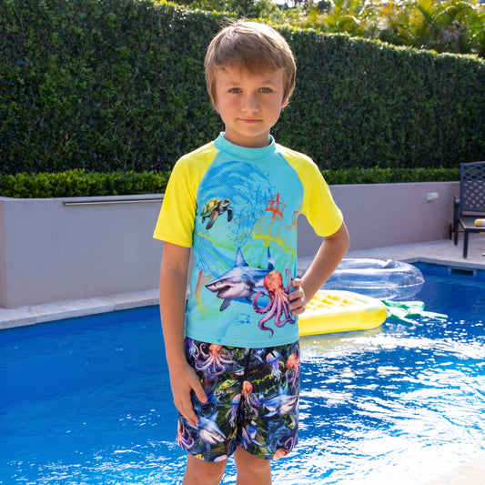 406 Marina Short Sleeve Rashvest - Salty Ink