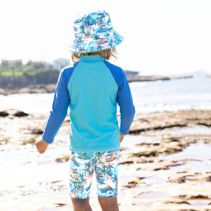 407 Coastal Camper Blue Long Sleeve Rashvest
