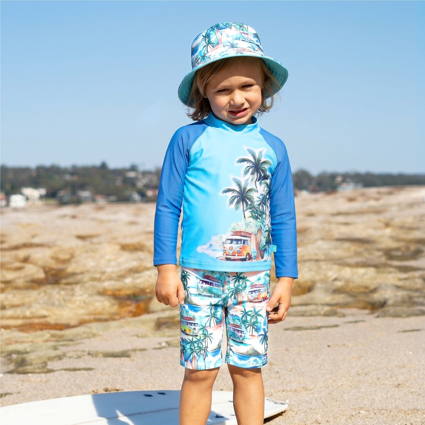 407 Coastal Camper Blue Long Sleeve Rashvest