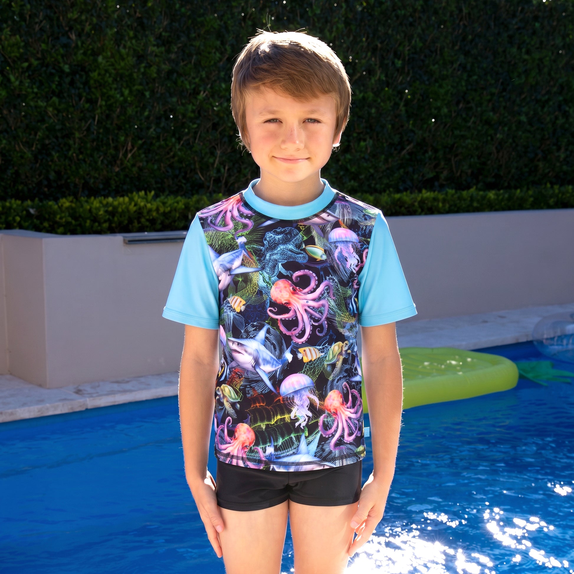 409 Marina Short Sleeve Rashvest Set - Salty Ink